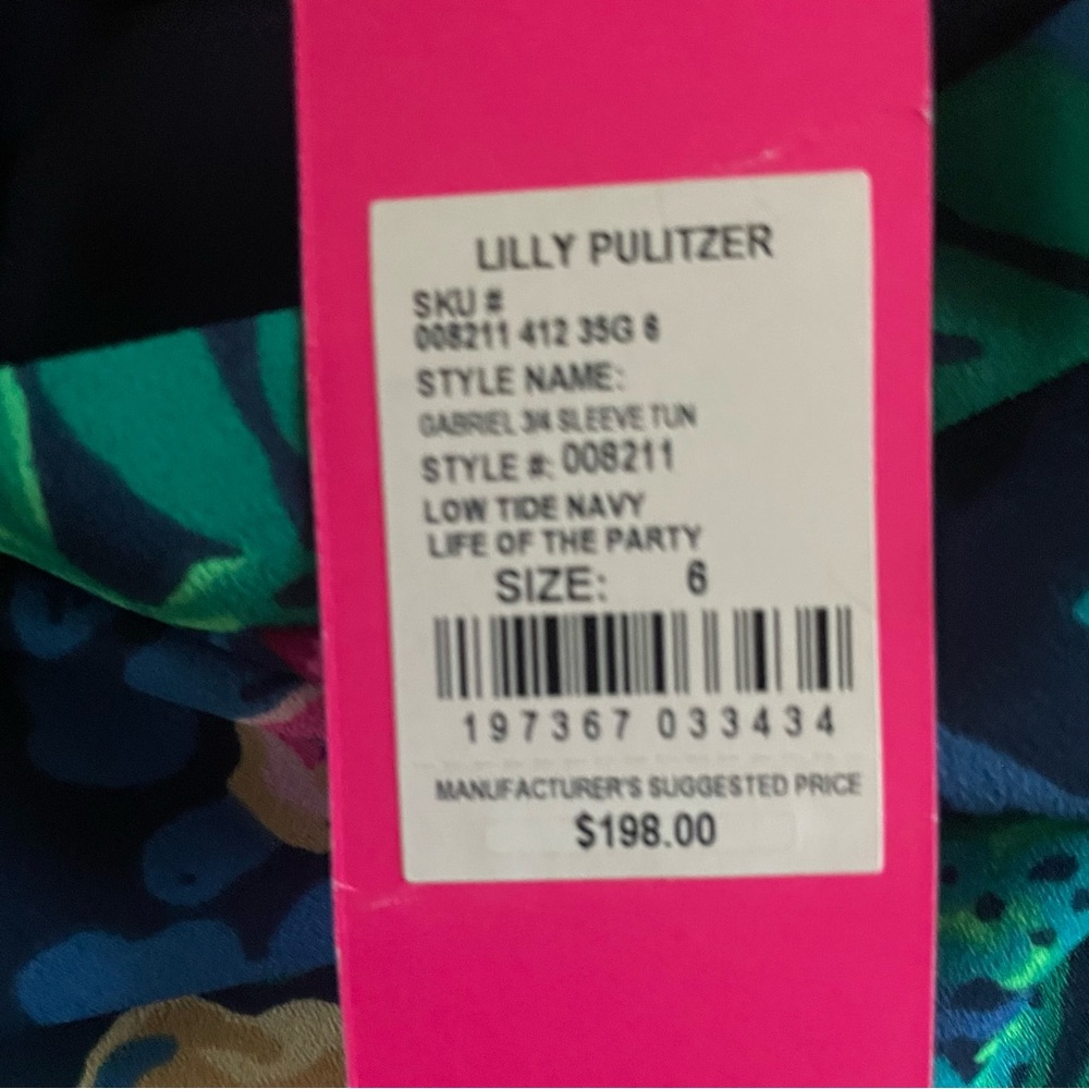 Lily Pulitzer low tide navy Gabriel dress size 6 - Picture 7 of 8